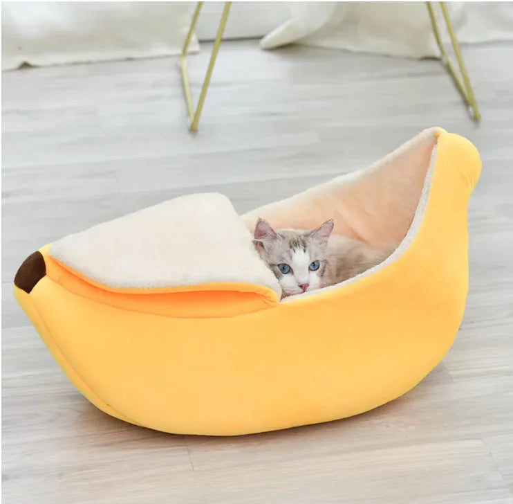 Plush Banana Pet Bed