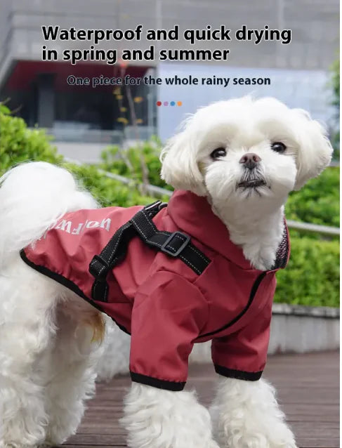 Four-Legged Dog Raincoat Poncho
